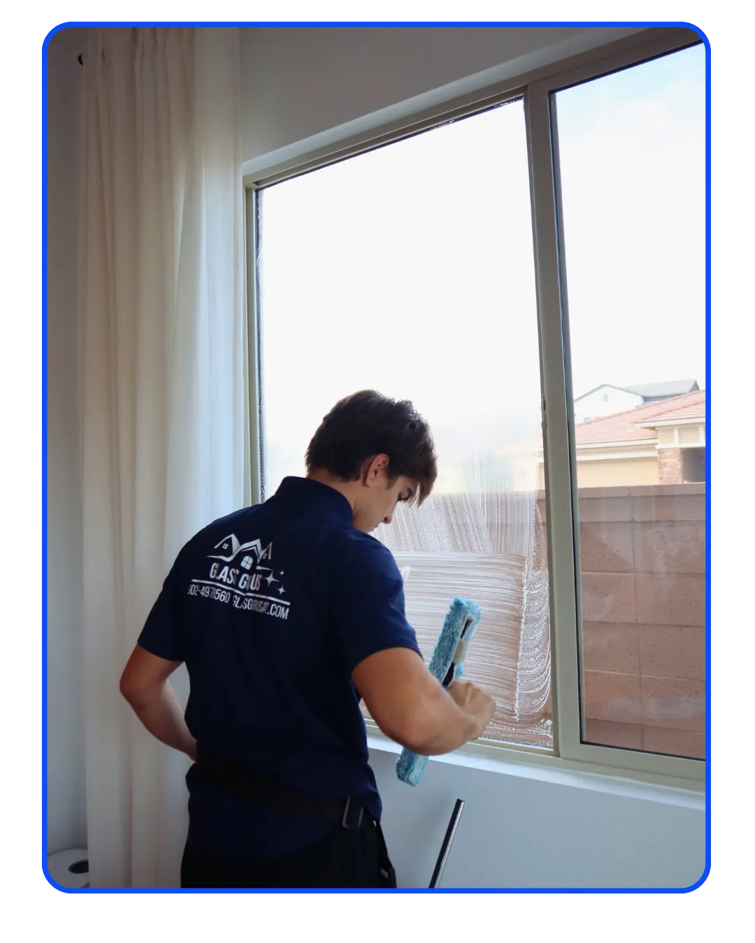 Glass Gurus delivering streak-free interior windows for a Gilbert home